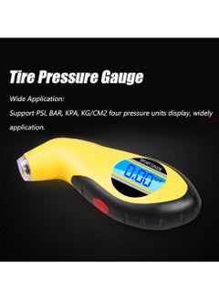LIMOS LCD Digital Tire Air Pressure Gauge Tester Tool with Light - Yellow  - Image 2