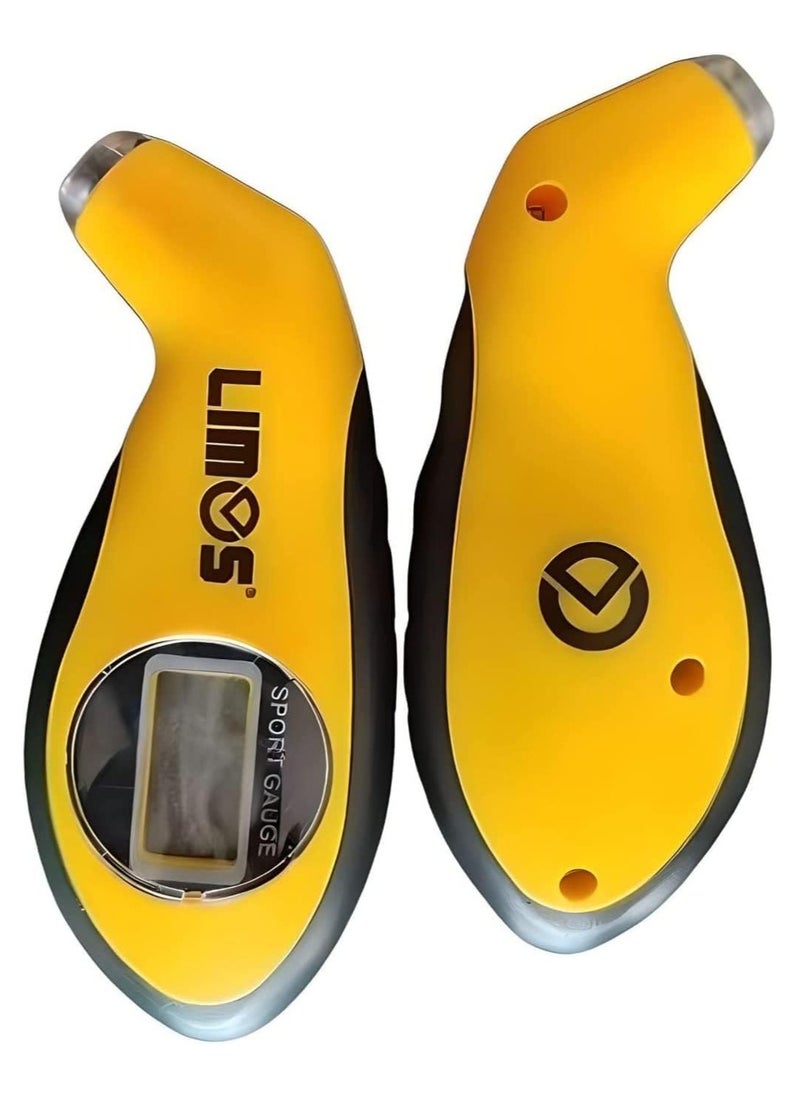LIMOS - LCD Digital Tire Air Pressure Gauge Tester Tool with Light - Yellow - Image 1