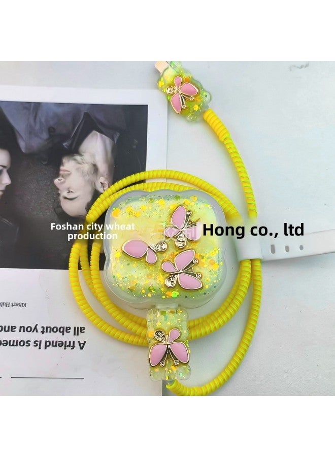 Gel Dropping British Standard IPhone Fast Charging Apple 20w British Standard Charger Protective Case Iphon Data Cable Protective Case-Specifications:Cupid Love Diamond British Standard  - Image 4