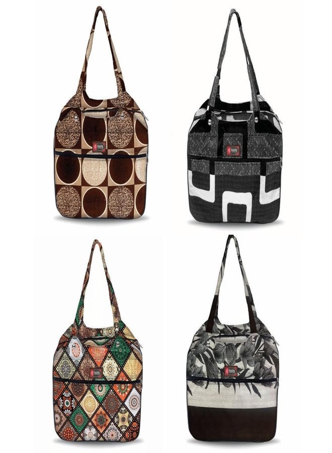 Temoli Handbag or Travel Bag for carrying things or also used as a office bag or Bazar Shopping bag,Design 26,4PCS - Image 1