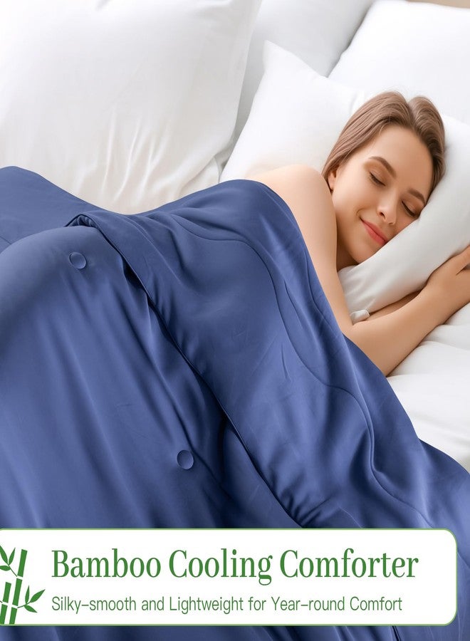 NEXHOME PRO 100% Viscose Derived from Bamboo Comforter Twin Size - Cooling & Moisture-Wicking Bedding - All Season Lightweight Design - Natural Organic Twin Duvet Insert - Image 4