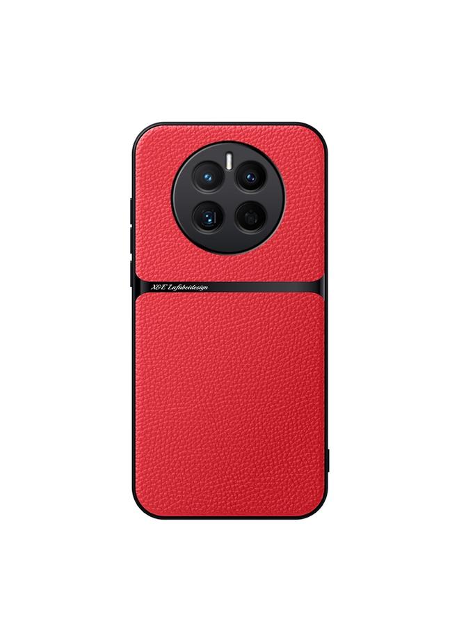 Zaboon Case For Huawei Mate 50 Litchi Leather Magnetic Full Coverage Shockproof Phone Case - Image 1