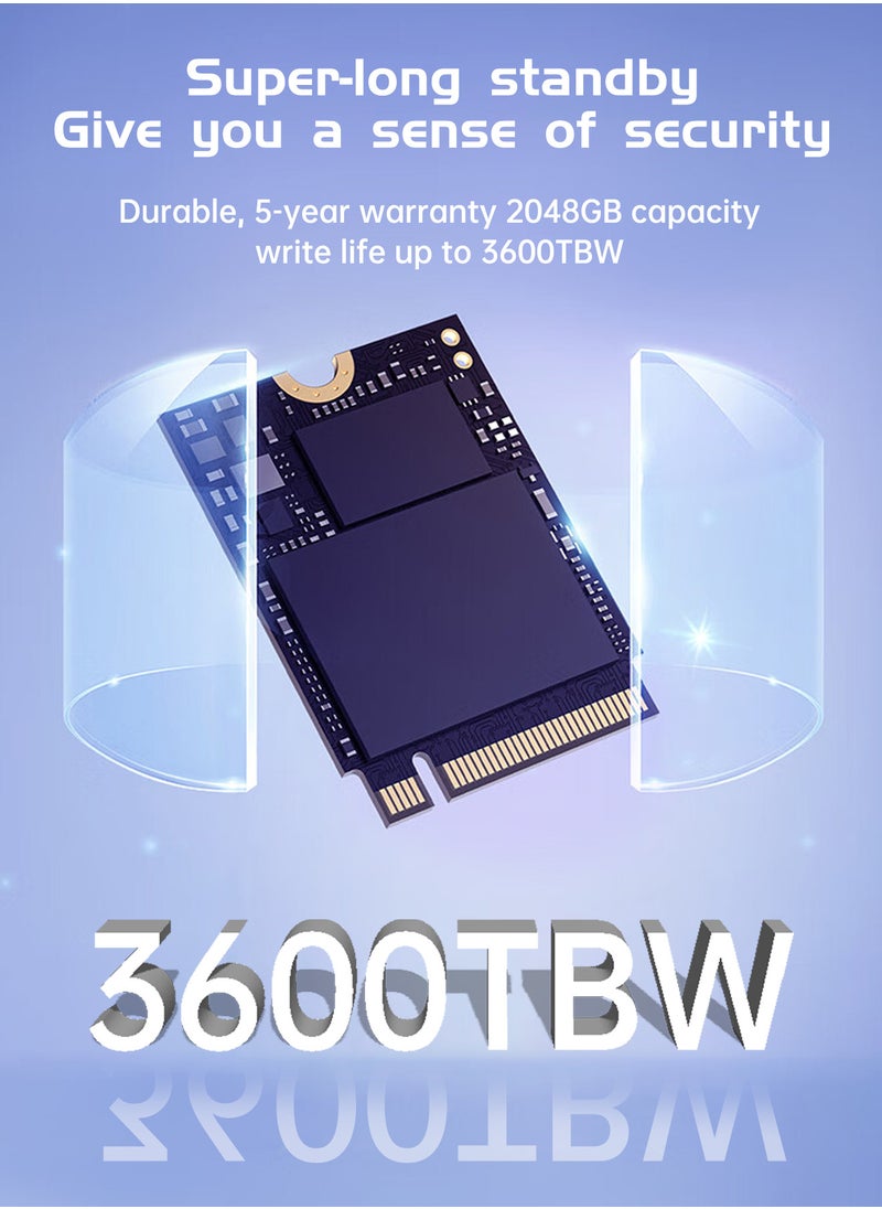 Generic - 2TB 2230 SSD DK4000 NVMe PCIe Gen4 x 4 M.2, Speed up to 7400MB/s, TLC 3D NAND Internal Solid State Drive for Steam Deck, Asus Rog Ally, Microsoft Surface, Other PC and Gaming Consoles - Image 1