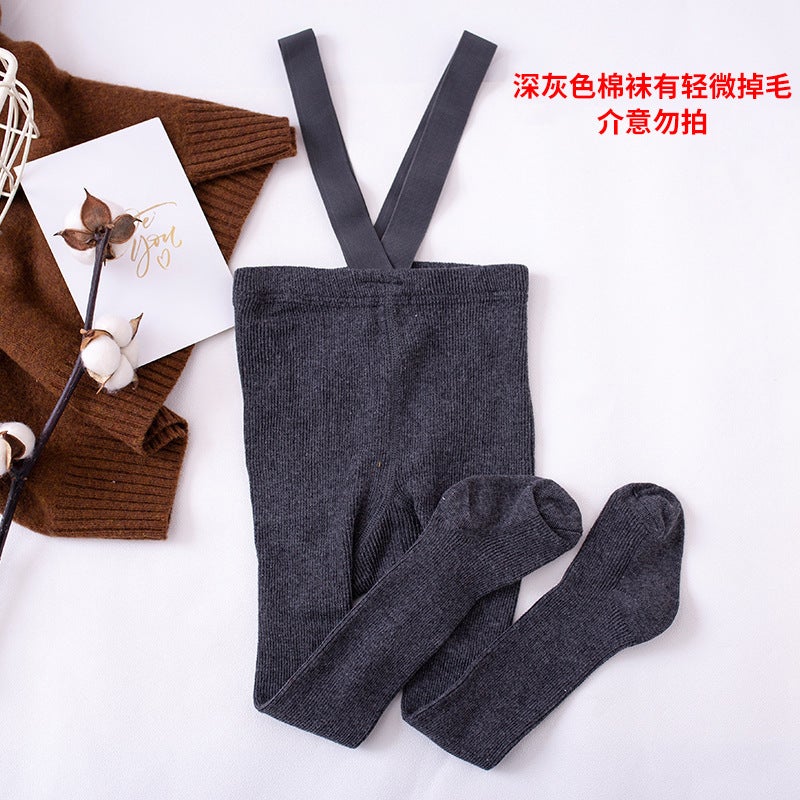 Cotton High Waist Navel Protecting Pantyhose Baby Big Pp Leggings - Image 1