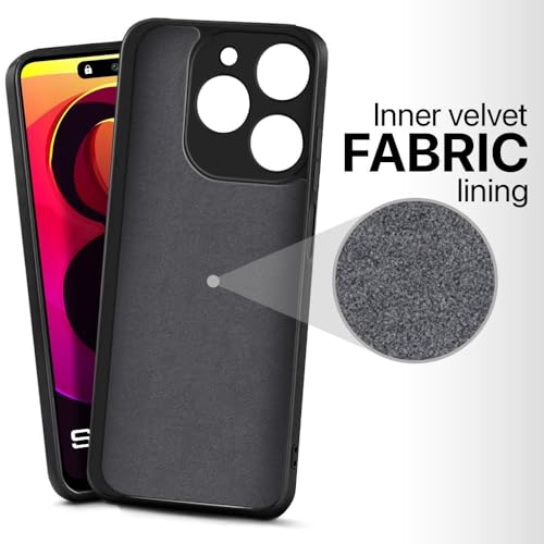 SHINESTAR Liquid Silicone Infinix Smart 8 HD Case Cover | Microfiber Inside | 360 Degree Camera Protection Bump Back Case Cover for Infinix Smart 8 HD - Black - Image 4
