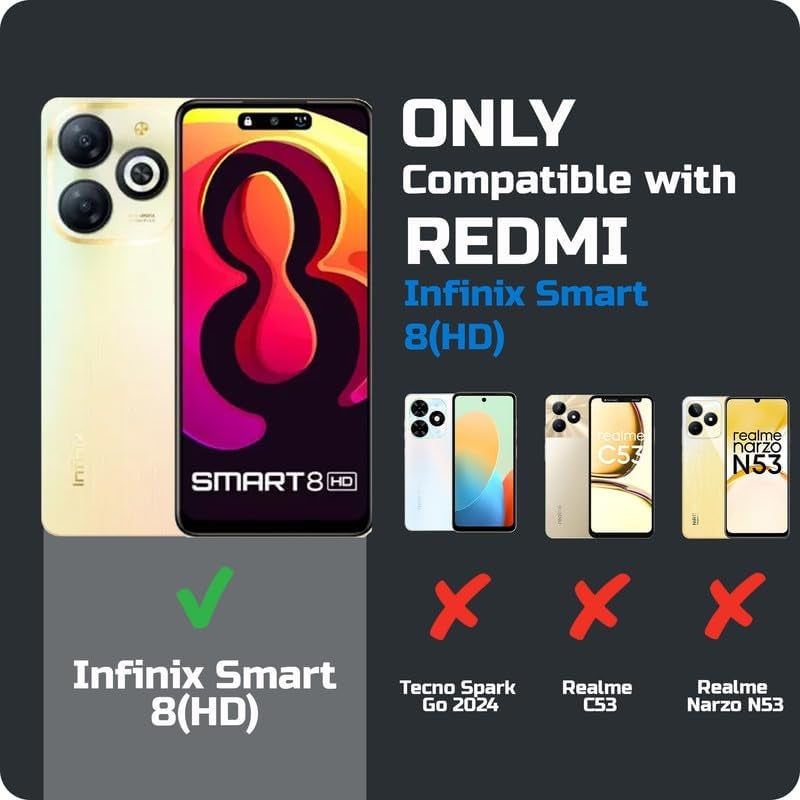 SHINESTAR Liquid Silicone Infinix Smart 8 HD Case Cover | Microfiber Inside | 360 Degree Camera Protection Bump Back Case Cover for Infinix Smart 8 HD - Black - Image 2