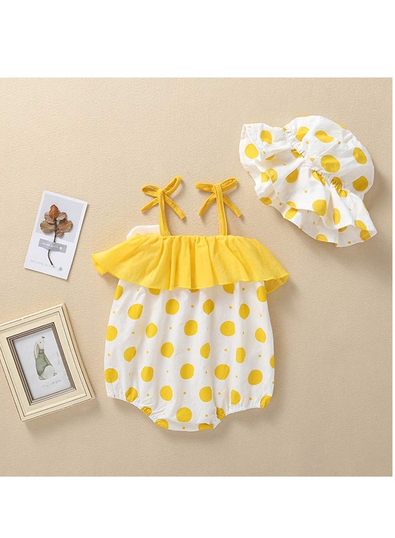 A.M Baby Girl Clothing Set  Girl Clothes Girls Dot Straps Hat Infant Baby Girl Outfits  Infant Girl Clothes - Image 5