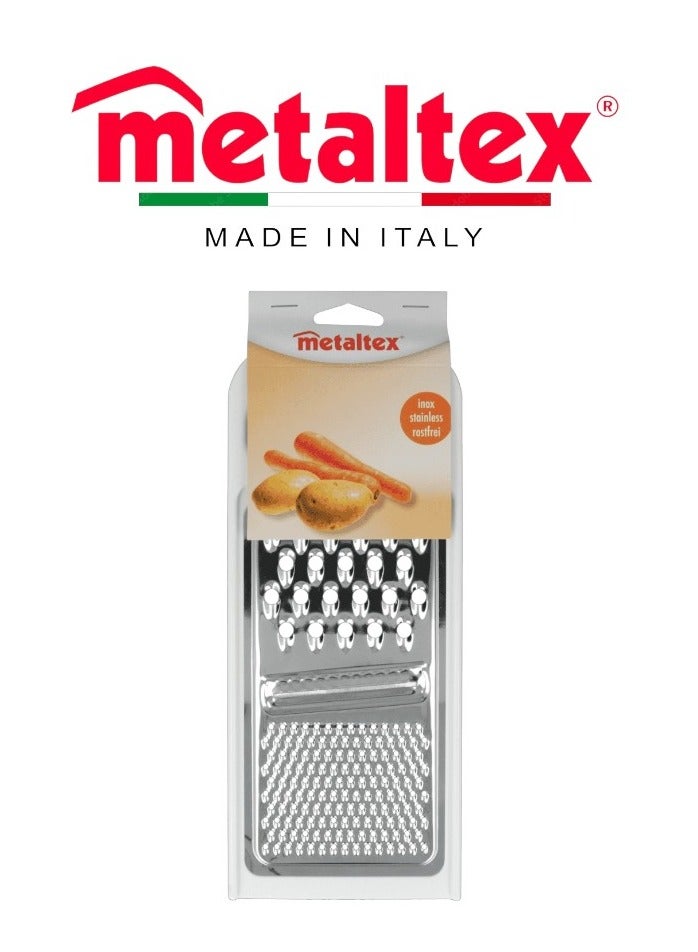 Metaltex Metaltex 3-in-1 Universal Grater – Stainless Steel Multipurpose Kitchen Tool  - Image 1