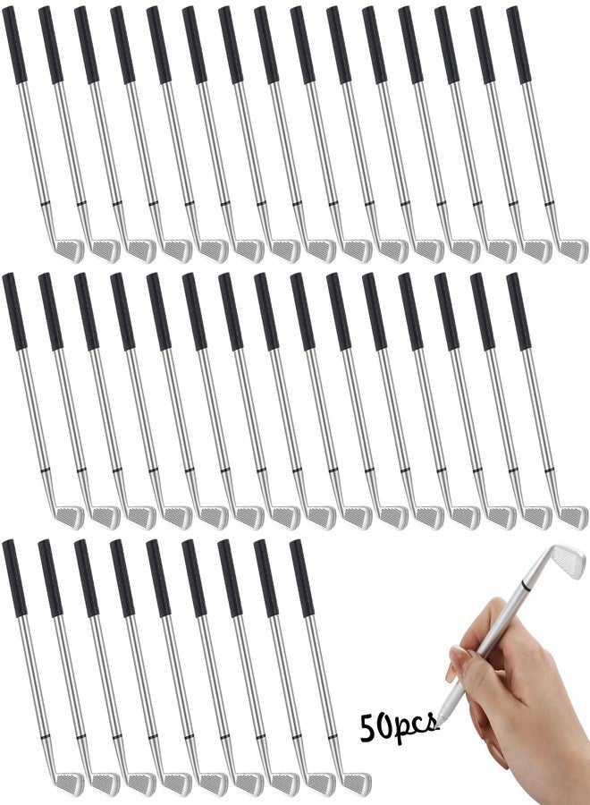Lnrueg 50 Pcs Golf Ballpoint Pens, Bulk Mini Golf Club Ballpoint Pens 1.0 mm, Decorative Golf Pens for School, Office, Souvenirs, Golfing Club Props, Funny Sports Writing Pens. Black Ink - Image 1