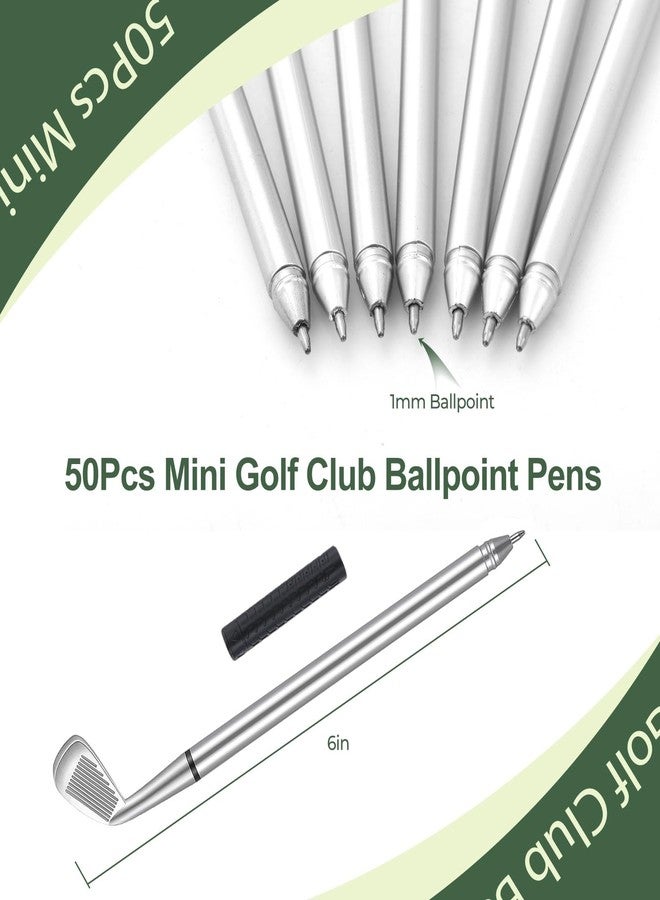 Lnrueg 50 Pcs Golf Ballpoint Pens, Bulk Mini Golf Club Ballpoint Pens 1.0 mm, Decorative Golf Pens for School, Office, Souvenirs, Golfing Club Props, Funny Sports Writing Pens. Black Ink - Image 3