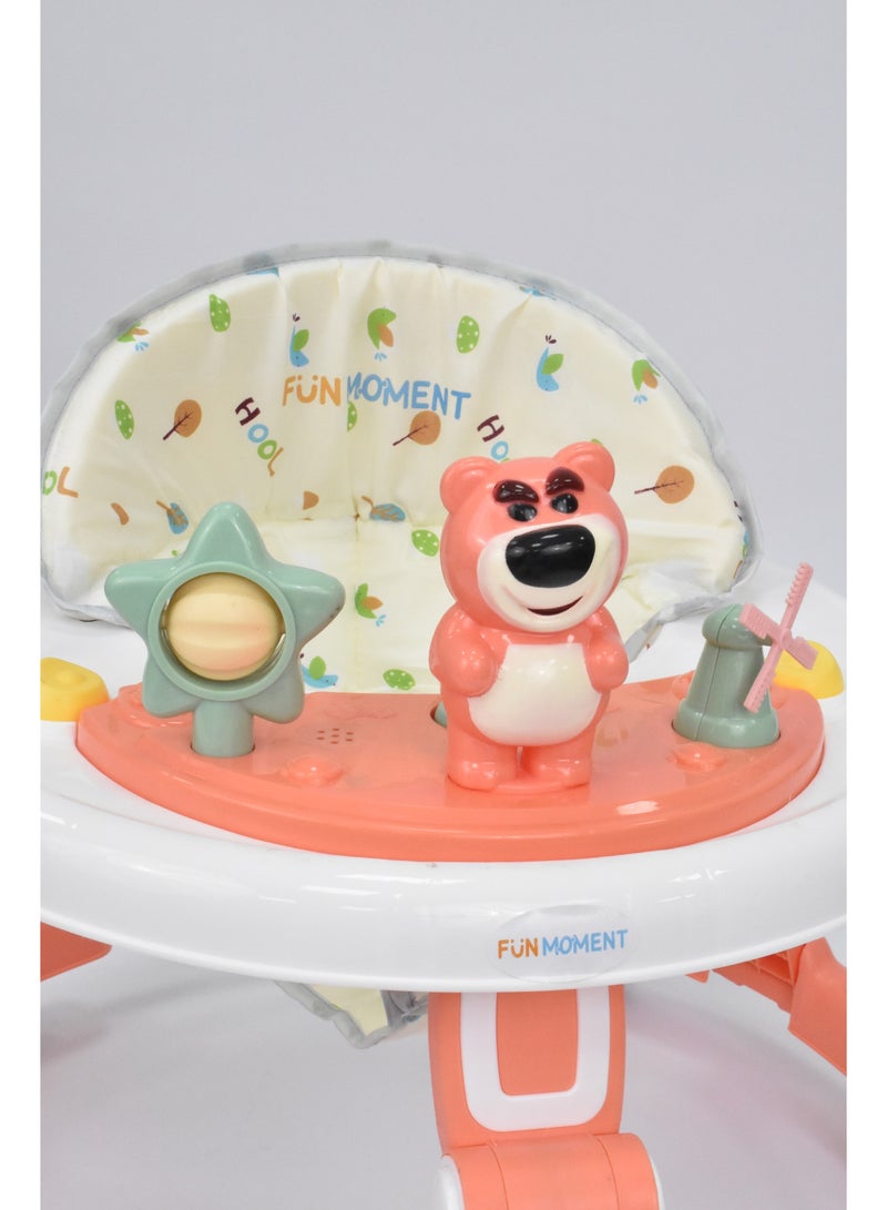 FUN MOMENT Adjustable Height Foldable Baby Walker 6-12 Months - Image 5