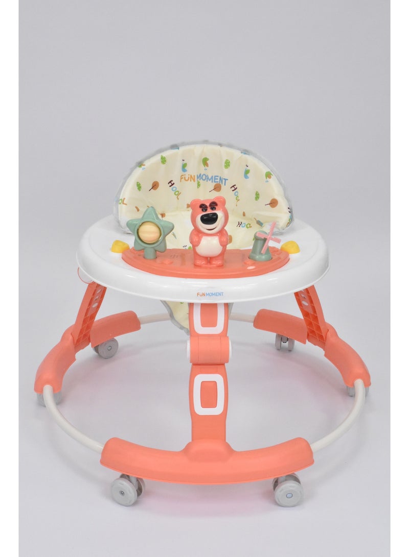 FUN MOMENT Adjustable Height Foldable Baby Walker 6-12 Months - Image 2