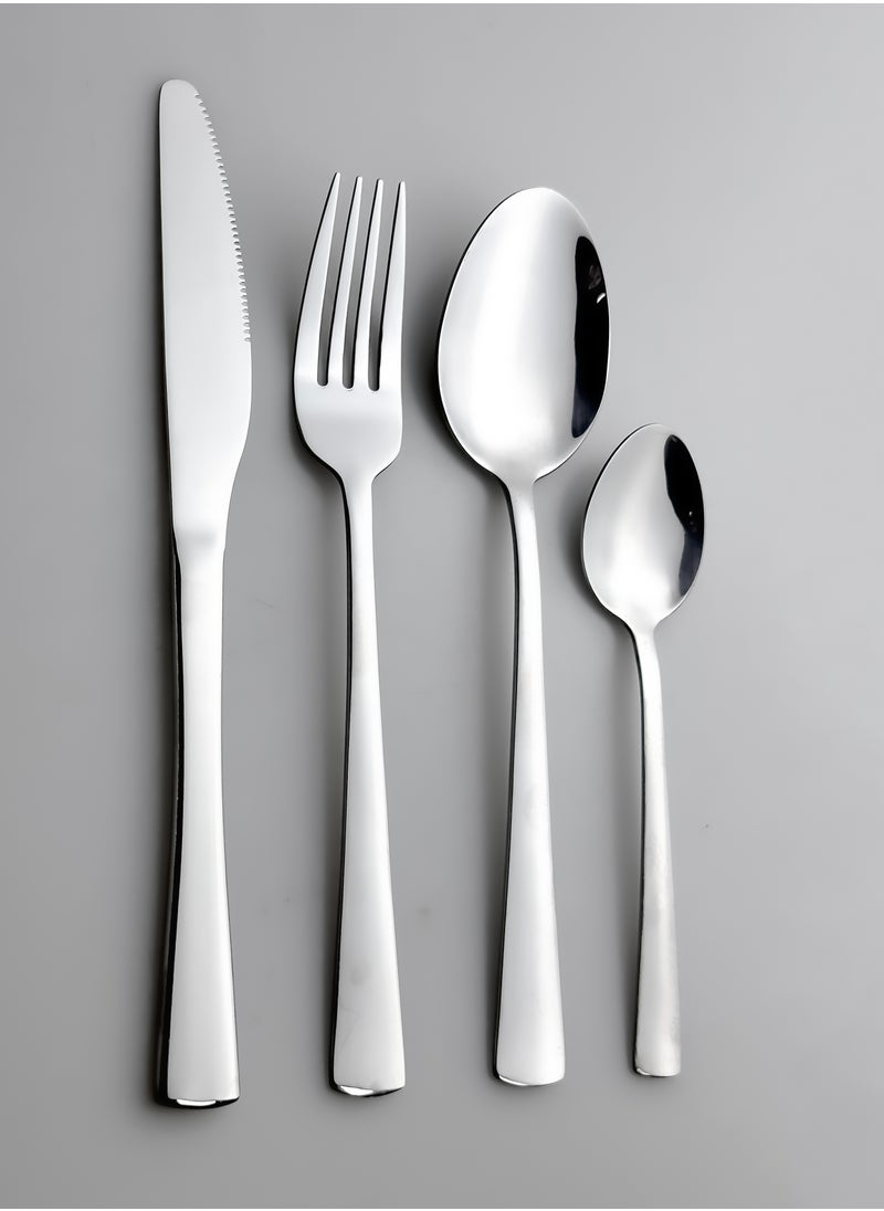 Cuisine Art - Cuisine Art Chole 16 Piece Stainless Steel Cutlery Set, Silver - Image 1