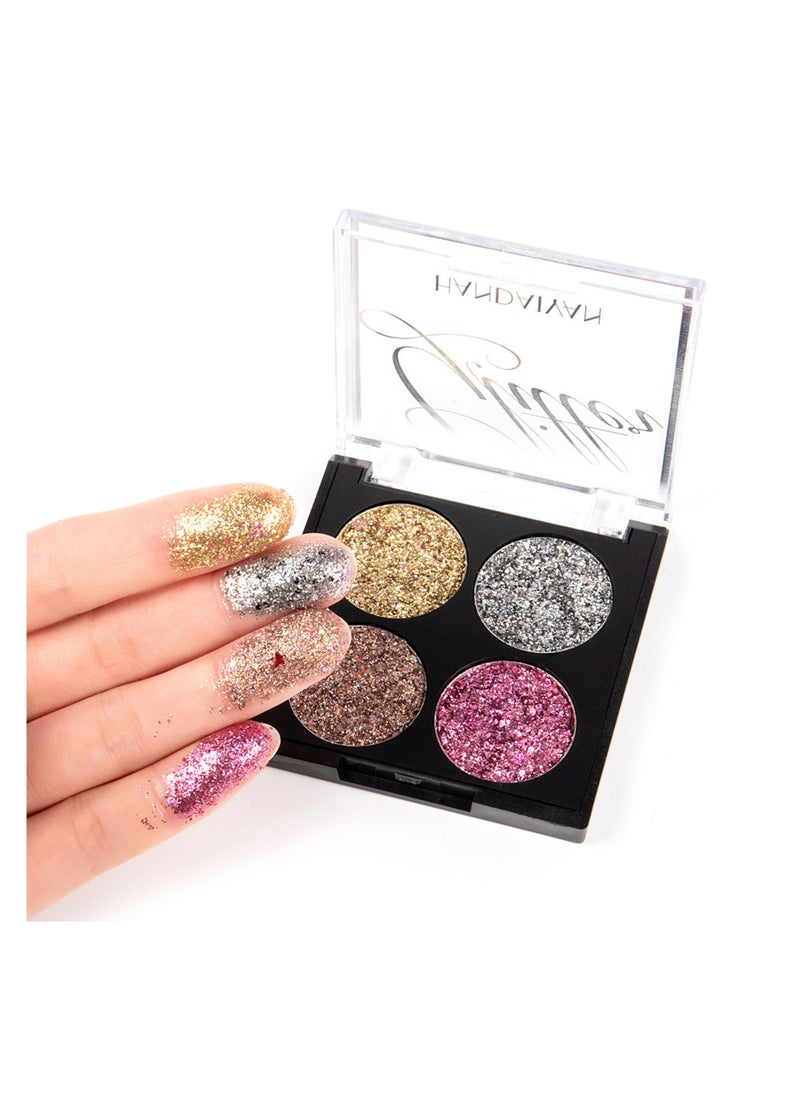 Handaiyan 4 Color Glitter Eye Shadow Palette  - Image 2