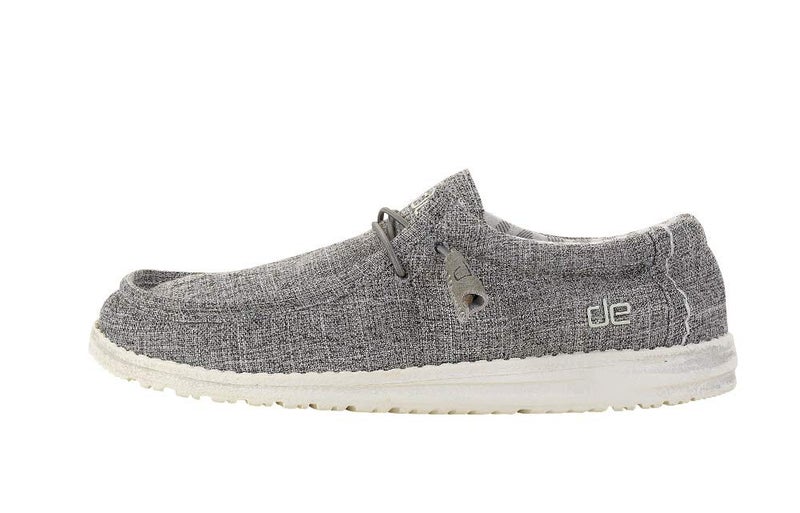 Hey Dude Men's Wally Linen Iron Size 11 | Men’s Shoes | Men’s Lace Up Loafers | Comfortable & Light-Weight - Image 2