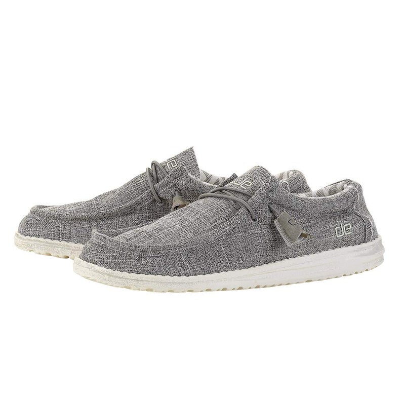 Hey Dude Men's Wally Linen Iron Size 11 | Men’s Shoes | Men’s Lace Up Loafers | Comfortable & Light-Weight - Image 3