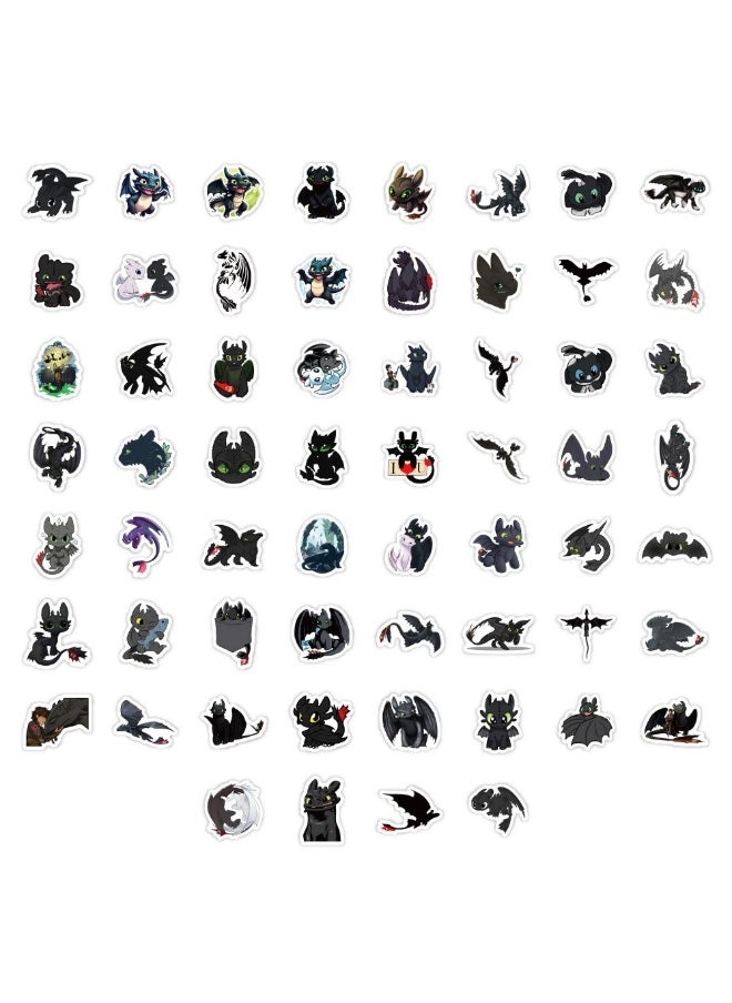 NIBEMINENT 60 Pcs Toothless Deco Kit Waterproof Stickers, High Definition Printing Bright Colors, Suitable for Laptop Skateboard Luggage Water Bottle Guitar DIY  - Image 2