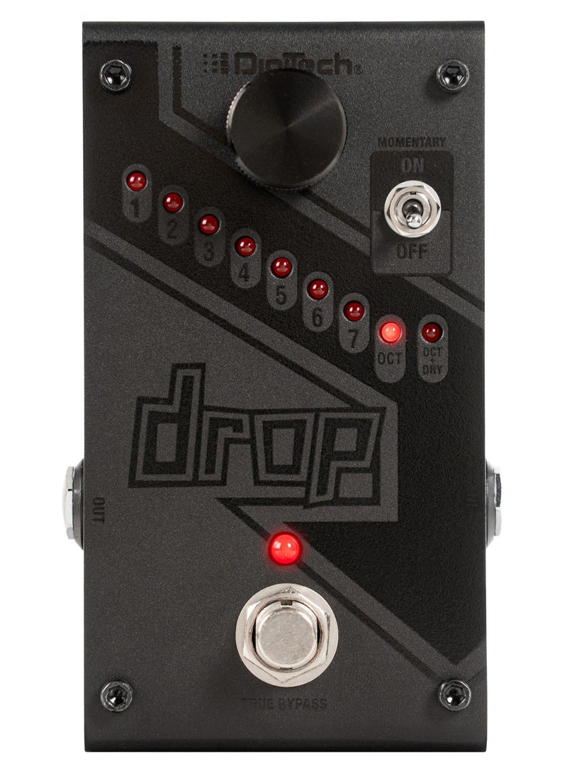 digi-tech DigiTech DROPBK-V-01 – Whammy Series Polyphonic Drop Tune Pedal | 1 Semitone to Full Octave | Momentary & Latching Mode | True Bypass | Black - Image 1