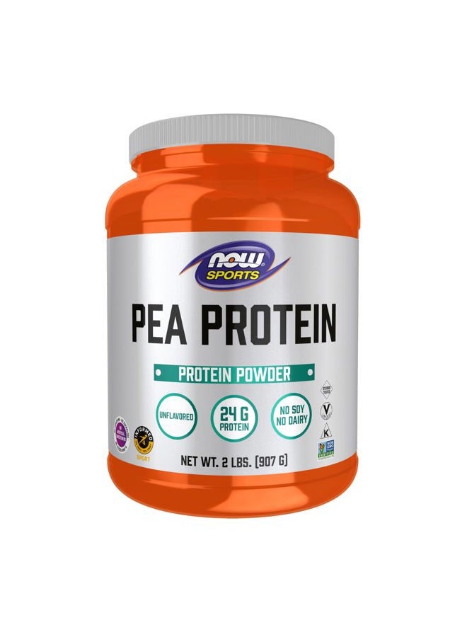 Now Sports Pea Protein Powder, Pure unflavoured 24g Protein. No Soy, No Dairy. 2 Lbs (907g) - Image 1