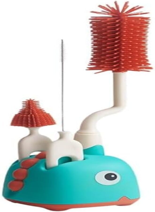 FASHION MANIA 3-in-1 Silicone Bottle Brush Cleaner For Baby Bottles Includes Baby Feeding Nipple Cleaner & Mini Brush, Durable and BPA-Free