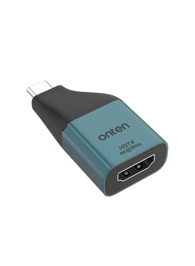 أونتن محول ONTEN OTN-UC102H / OTN-9587S من USB-C إلى HDMI، يدعم دقة 4K بمعدل 30 إطاراً في الثانية (Ultra HD)، يعمل بنظام التوصيل والتشغيل (Plug & Play) دون الحاجة لمصدر طاقة خارجي، مصنوع من سبائك الألومنيوم ومادة ABS، يضمن نقلاً مستقراً للصوت والصورة عند استخدامه مع أجهزة الكمبيوتر المحمول (بما في ذلك MacBook)، والأجهزة اللوحية، والهواتف الذكية، والشاشات، وأجهزة التلفاز، وأجهزة العرض الضوئي (البروجيكتور). - Image 4