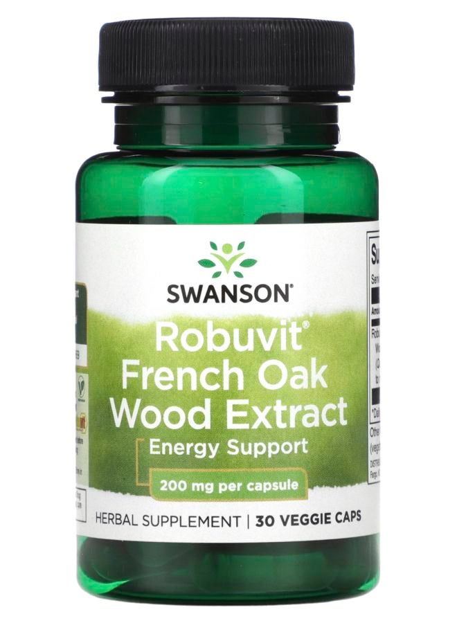 SWANSON Robuvit French Oak Wood Extract 200 mg 30 Veggie Caps