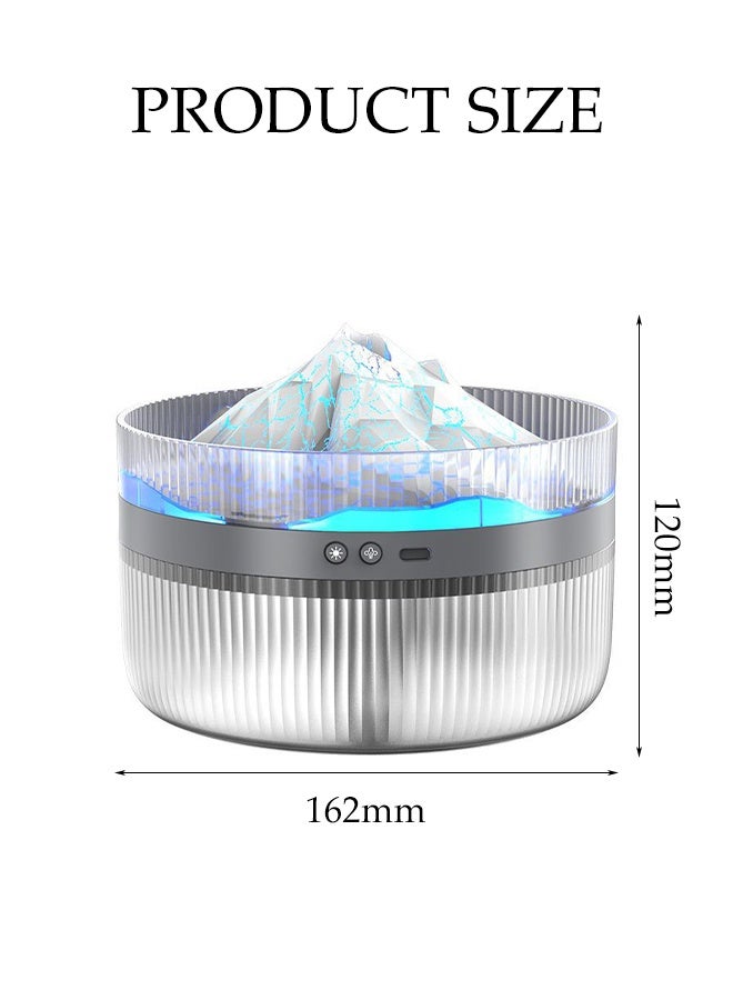 DUNISO 2L Humidifier Volcano Aroma Diffuser Large Capacity High-frequency Nanoscale Atomizing Air Humidifier with Premium Lights 2 Mist Mode USB Rechargeable Desktop Home Ultra-Silent Humidifier for Home, Office, Travel - Image 4