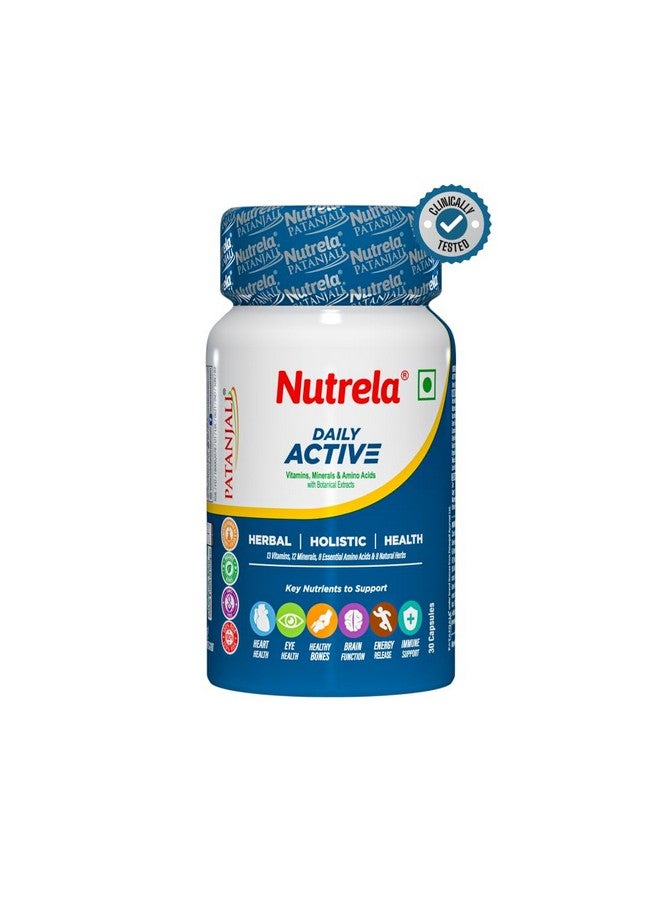 Nutrela Multivitamin by Patanjali | 30 Veg Tablets | With Vitamins, Minerals, Natural Extracts & Amino Acids | Daily Wellness Supplement for Men & Women - Image 1