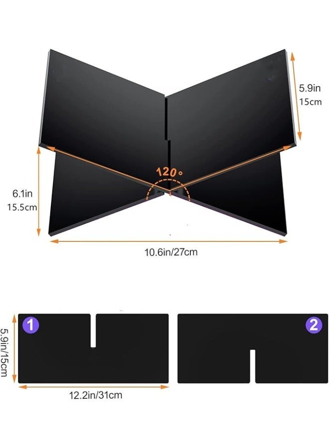 DUNISO Acrylic Book Stand,X-Shaped Book Holder for Open and Closed Books, Multifunctional Display Stand for Magazines,Textbooks,Cookbook and Art Book - Image 2