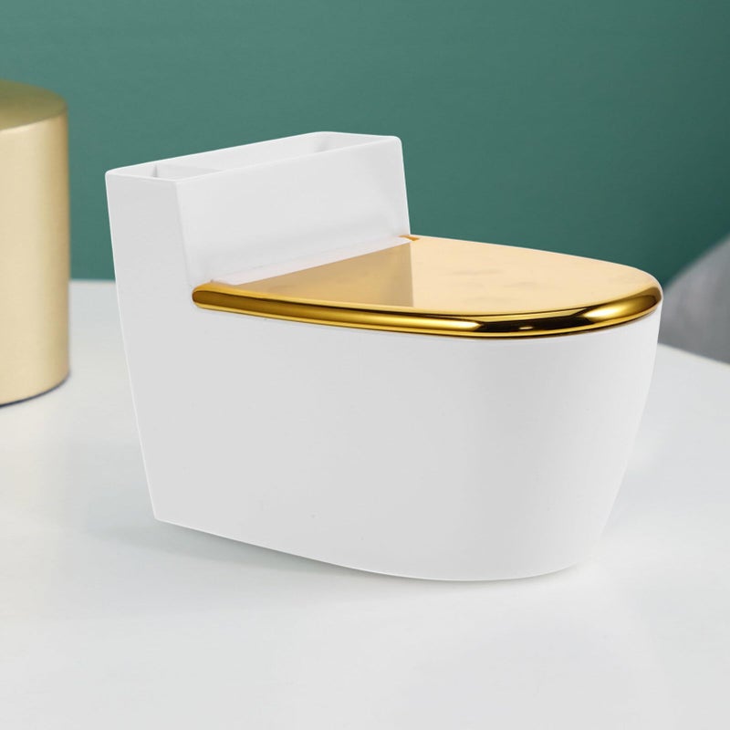 Toilet Shaped Ashtray Wall Mounted Bathroom Tray Luxurious Decorative Ash Holder Unique Design Home Decor Windproof Fire Resistant Convenient Holder - Image 3