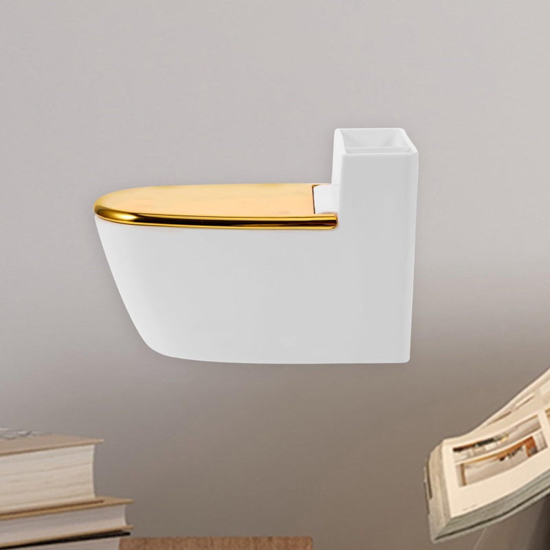 Toilet Shaped Ashtray Wall Mounted Bathroom Tray Luxurious Decorative Ash Holder Unique Design Home Decor Windproof Fire Resistant Convenient Holder - Image 5