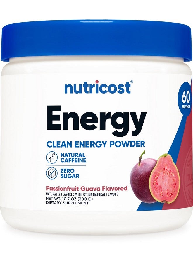 Nutricost Energy Drink Powder (Passionfruit Guava) (60 SERV) - Pre Workout Supplement with Natural Flavors - Non-GMO, Gluten-Free… - Image 1