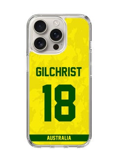 For iPhone 16 Pro Case [Compatible with MagSafe] Slim Magnetic cover Clear Phone Case - Team Australia Adam Gilchrist, Jersey No 18