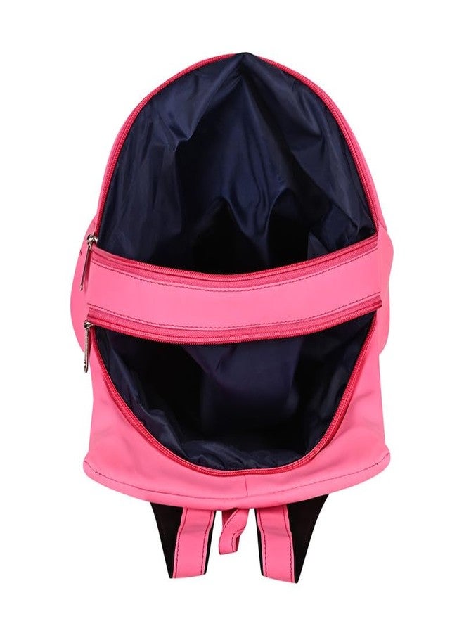 ABLE® Wave Backpack for Womens,Girls,Kids,Female. Pu Leatherette Fabric Travelling Outdoor, Picnic,School, College Office Work Casual Daily use Backpack.(Rose Pink) - Image 3