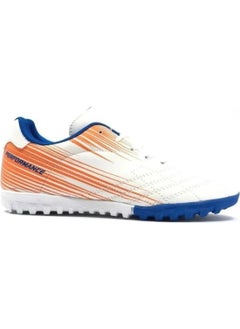 Cool Ronaldo White Boys Lace-Up Artificial Turf Football Shoes  - Image 1