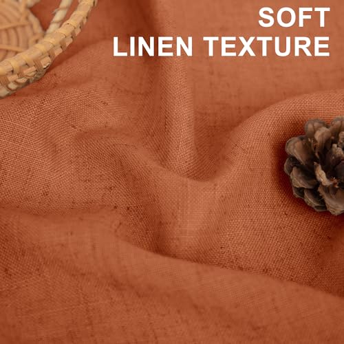 DANCURTON Burnt Orange Curtains for Living Room 2 Panels Set 84 Inches Long Back Tab Pocket Boho Window Drapes Ceiling to Floor Length Curtains for Bedroom Door Vertical Blinds Home Office Decor 84 Inch Length - Image 3