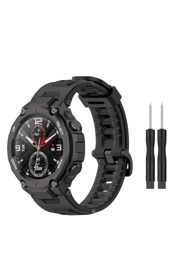 Band Compatible with Amazfit T-Rex/T-Rex Pro Band Soft Silicone Wristbands Replacement Bracelet for Amazfit T-Rex/T-Rex Pro Sport Strap Smart Watch Accessories-with Install Tools  - Image 2