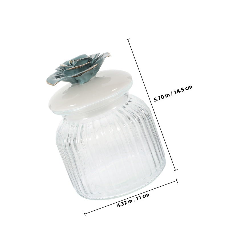 Gold Trimmed Ceramic Food Storage Jar With Sealed Lid For Tea Coffee Sugar Kitchen Organization - Image 3