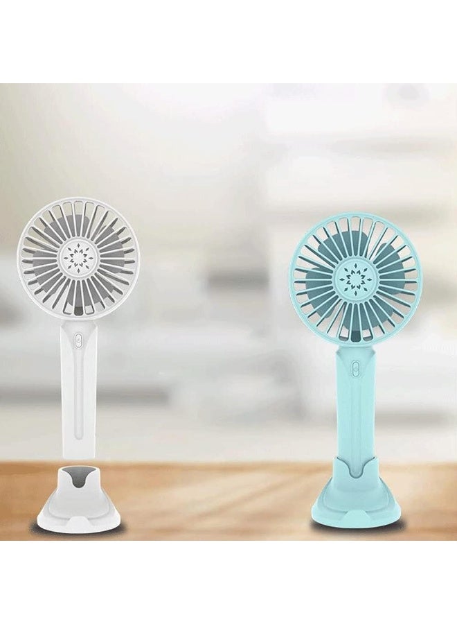 راكسوم مروحة مكتب صغيرة ومروحة محمولة ومروحة قابلة لإعادة الشحن عبر USB ومروحة هوائية للمكتب ومبرد هواء ومبرد هواء قابل لإعادة الشحن ومراوح تبريد بيضاء - Image 2