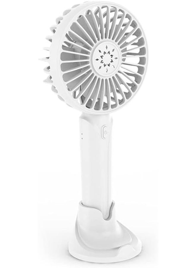 راكسوم مروحة مكتب صغيرة ومروحة محمولة ومروحة قابلة لإعادة الشحن عبر USB ومروحة هوائية للمكتب ومبرد هواء ومبرد هواء قابل لإعادة الشحن ومراوح تبريد بيضاء - Image 3