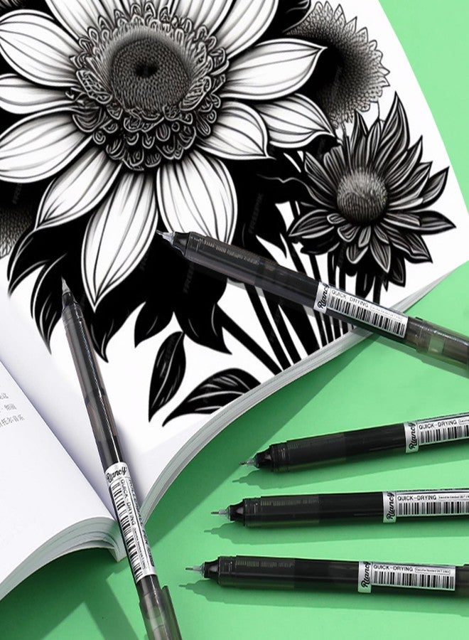 RIANCY 24 pens fine point smooth writing pens liquid ink rollingball pen Quick Drying japanese pen 0.5 mm black ink for office student back to school art supplies - Image 2
