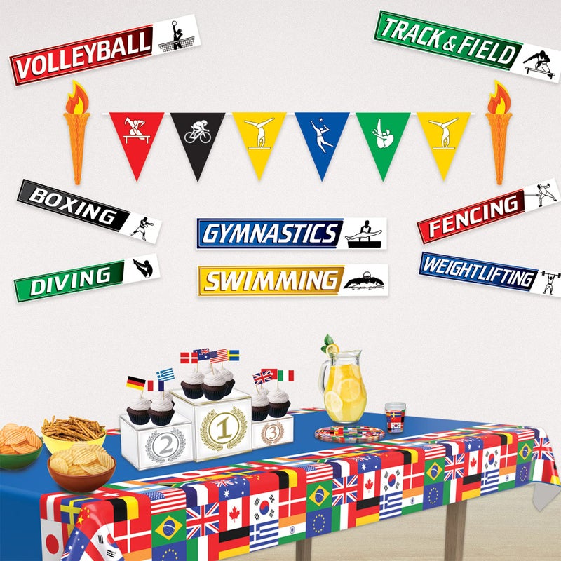 Beistle 3-D Podium Centerpieces, 5" x 14", Set of 2- International Sports Tournament Decor, Athletic Awards Party Supplies - Image 5