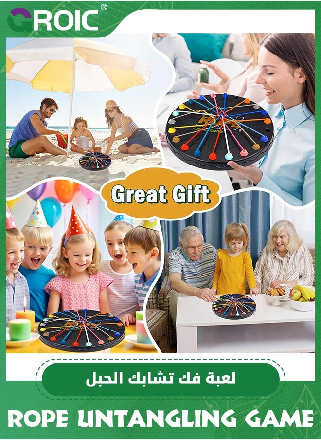 Rope Untangling Puzzle Games for Kids, Twisted Rope Puzzle Game, Strategy Untangling Challenge Puzzle, Educational Toys for Family Parent-Child Interaction, Travel