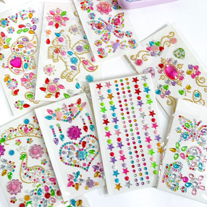 ملصقات كريستالية لامعة للأطفال في رياض الأطفال، طلاء يدوي، أكريليك، لاصقة، إبداعية، زخرفية، شخصية - Image 2