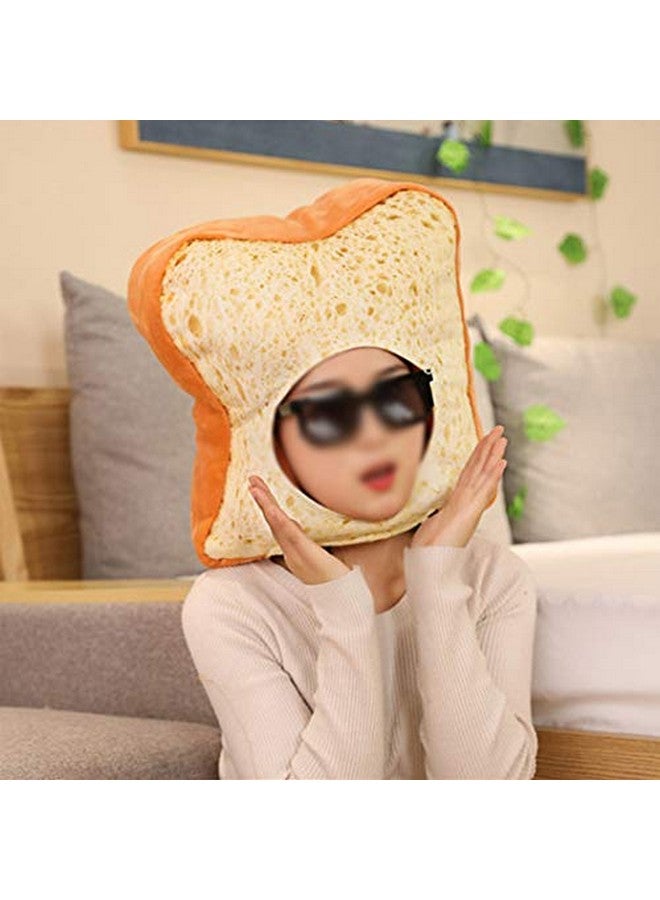 Warmtree Cute Plush Hat Funny Novelty Plush Animal Fruit Hat Mask Cap Photo Props Dress Up Hat Cosplay Halloween Party Costume Headgear (Bread) - Image 2