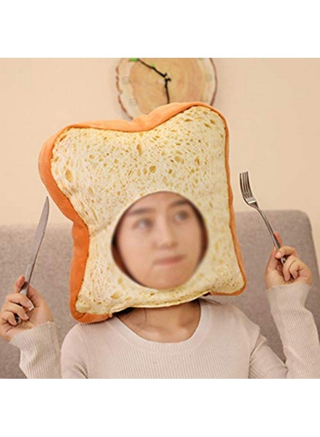 Warmtree Cute Plush Hat Funny Novelty Plush Animal Fruit Hat Mask Cap Photo Props Dress Up Hat Cosplay Halloween Party Costume Headgear (Bread) - Image 5