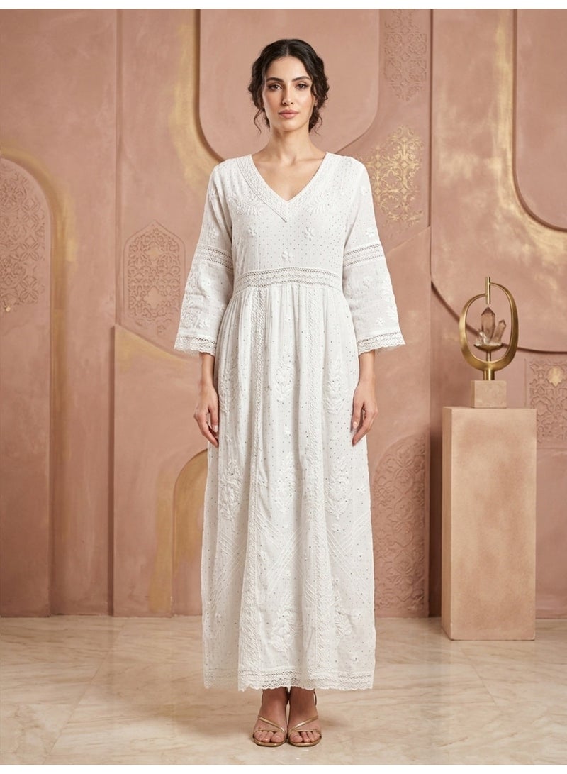 Alaya Women Stylish  Cotton Grated Jalabiya -AL966G - Image 1