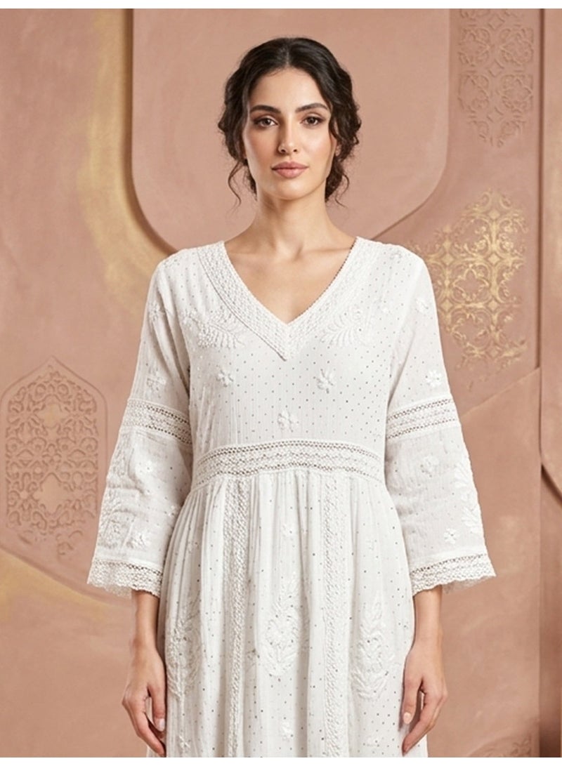 Alaya Women Stylish  Cotton Grated Jalabiya -AL966G - Image 4