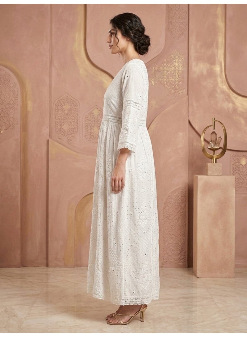 Alaya Women Stylish  Cotton Grated Jalabiya -AL966G - Image 3