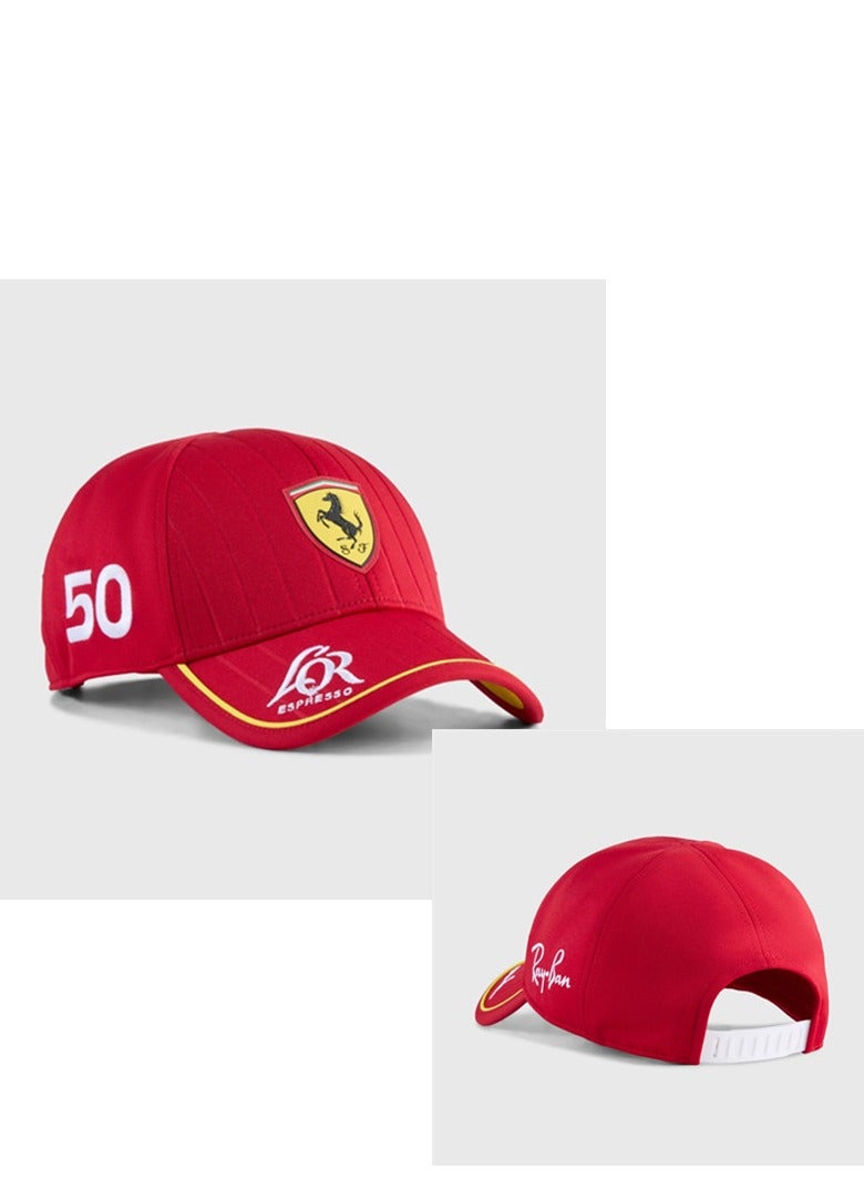 Ferrari قبعة بيسبول حمراء متعددة الرعاة بمناسبة الذكرى الخمسين لفيراري